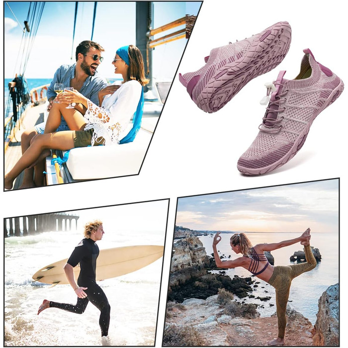 Взуття для плавання та відпочинку WateLves: шкарпетки для водних видів спорту, пляжу та басейну. Розмір 38 EU, фіолетовий