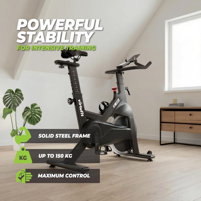 Велотренажер VirtuFit RS200i Indoor Cycle 2026: магнітний, Bluetooth, до 150 кг