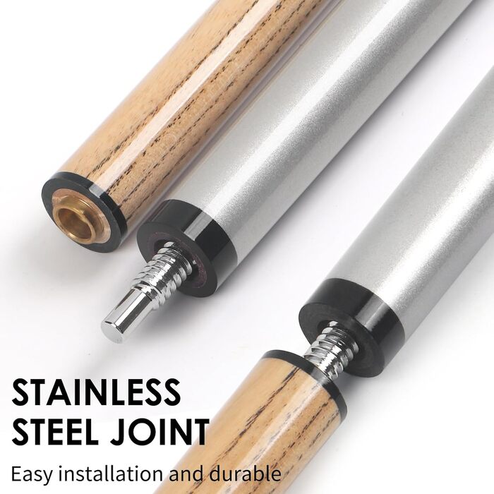 Kmise Професійний бильк для більярдного снукера - 21 oz, професійний бильк для розбиття з наконечником 13 мм, 2-секційний, для різних видів більярдного спорту