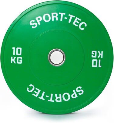 Олімпійський бампер-диск Sport-Tec, 10 кг, зелений, Ø 50 мм, для штанги