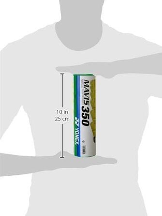 Yonex Mavis 350 – воланчики для бадмінтону, упаковка 6 шт, колір SLO Yellow