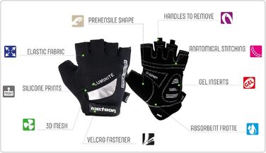 Рукавички MTB Meteor Radhandschuhe для чоловіків, жінок та дітей. Гелеві вставки, модель GX31, зелений колір. Рукавички для гірського велосипеда, велоспорту, даунхілу та хайкінгу.