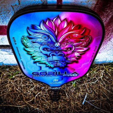 Ракетка для піклболу ZCEBRA Gorilla Pro Rainbow, графітова, 16 мм, поліпропіленовий стільниковий сердечник, текстурована поверхня, чохол неопрений