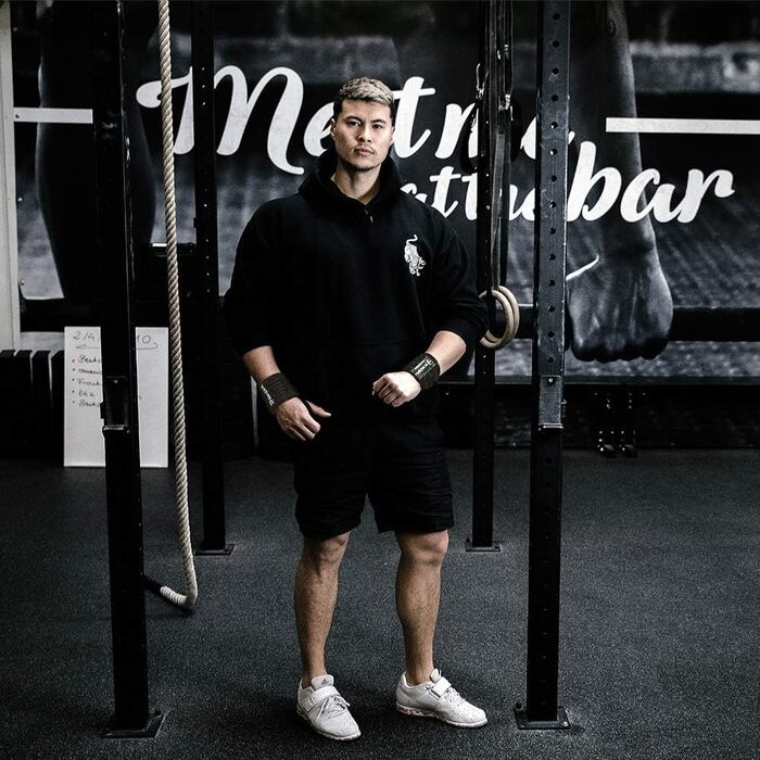 Професійні нап'ястні бинти BIOMORPH (54 см) для фітнесу, бодібілдингу та кросфіту, чорні — для чоловіків та жінок