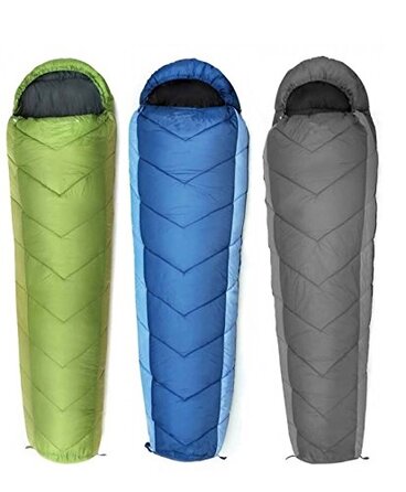 Спальний мішок Active DESERT250 екстремальний -12°C, 215 см, Ripstop, синій/сірий/зелений
