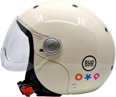 Дитячий мотошолом BHR Demi-Jet 816 BABY, ECE, синій, мікрометрична застібка, захисний візор