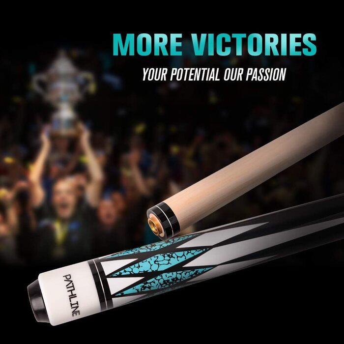 Професійний більярдний кий Billard-Queuestab: канадський клен, 147,3 см, 4 кольори, вага 510-595 г