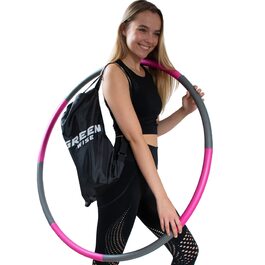 Обруч для схуднення GreenWise Hula Hoop 95 см, сталь, масажний, для дорослих та дітей | з відео-інструкцією та сумкою