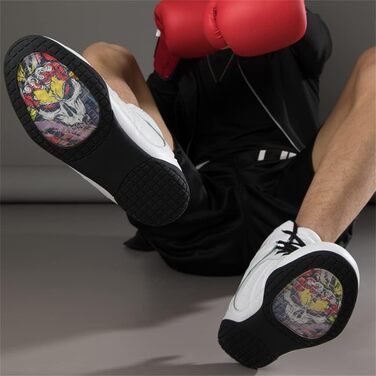 Боксерські черевики для чоловіків та жінок, фітнес, тренування, бокс (44 EU, білий)