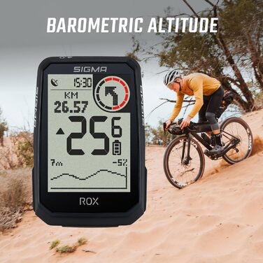 Велокомп'ютер SIGMA ROX 4.0 Endurance з GPS, 40 годин роботи, 30 функцій, сумісність з E-Bike, ANT+, BLE, бездротовий, захист IPX7, монтаж без інструментів, зарядка USB-C
