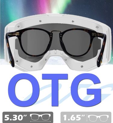 Набір лижних масок EXP VISION для дорослих і дітей, антифог, 100% UV захист, OTG, для сноуборду та лиж, зелена