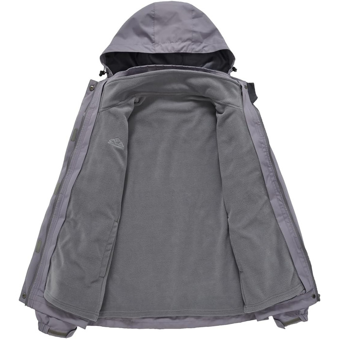 Жіноча 3-в-1 куртка Ysento: тепла флісова куртка, водонепроникна, вітронепроникна, функціональна, софтшелл знімною капюшоном (Сірий, S)