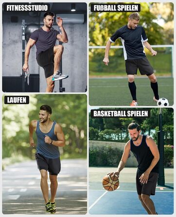 Шорти чоловічі Niksa 2er Pack 2-в-1, спортивні, швидковисихаючі, дихаючі, з кишенею для телефону, чорні, розмір XL