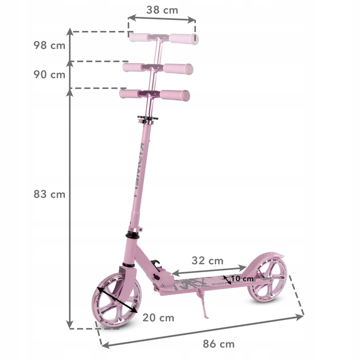 Дитячий самокат Kidwell BLAST, рожевий, 2 колеса
