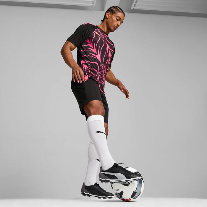 Кросівки футбольні PUMA King Match Fg/Ag, 40 EU, чорно-білі, сірі