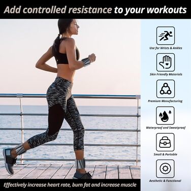 Набір вагів для зап'ястя та кісточок з регульованими ремінцями (2 шт x 0,5 кг) для фітнесу, йоги, пілатесу, аеробіки, силових тренувань (Mokka)