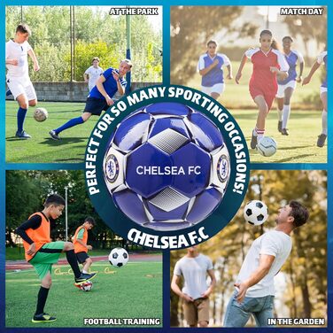 Футбольний м'яч Chelsea FC, офіційний, розмір 5, синій – подарунок для фанатів
