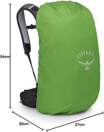 Рюкзак Osprey Hikelite 28 л чорний (M-L) для туризму