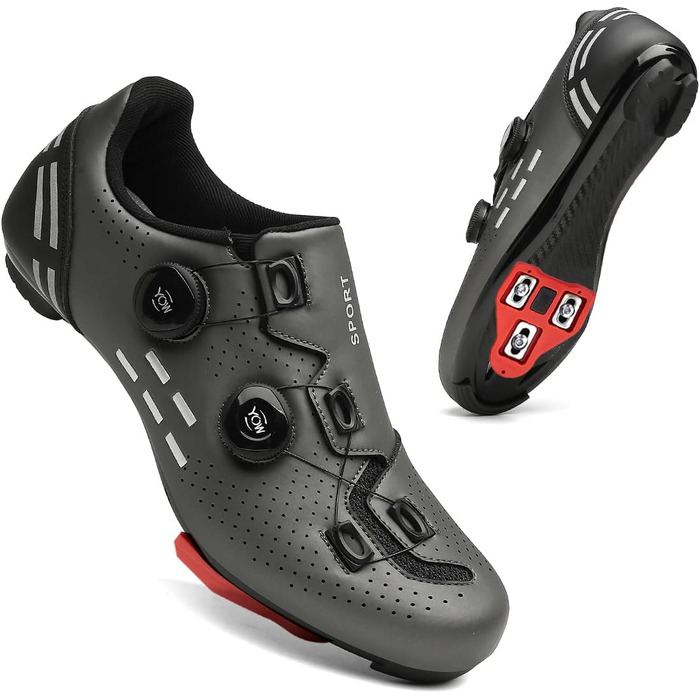 Велосипедні шкарпетки для чоловіків та жінок, шосейні велосипеди, сумісні з SPD/SPD-SL/Look Delta Klicksystem, велосипедні шкарпетки для спінінгу, шосейні велосипеди, 39 EU, сірий колір