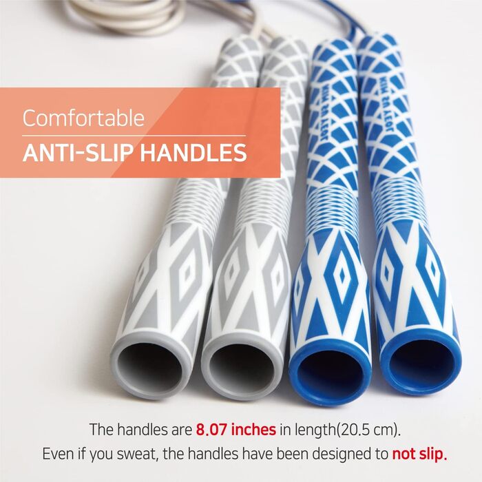 Скакалка для фітнесу Springseil – легкий, регульований, без заплутування, чудове керування канатом для кардіо-боксу, кросфіту, тренувань будь-якого віку та статі (спеціальний люкс, розкішний сірий колір)