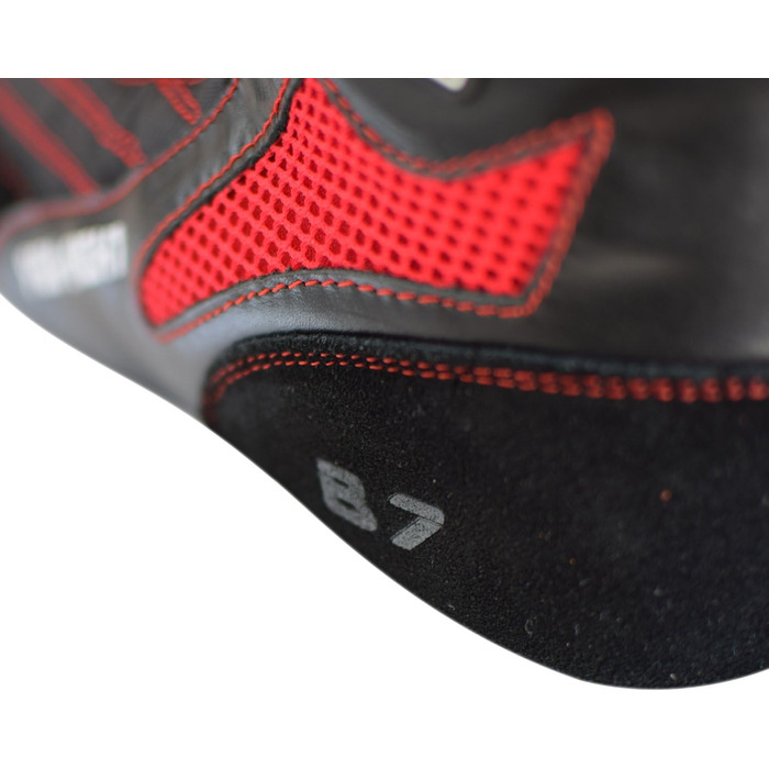 FOX-FIGHT B7: Спортивне взуття для самбо, боротьби та фітнесу | З шкіряною підошвою | Для жінок та чоловіків | Дихаюче, гнучке | Чорний, червоний, 39 EU