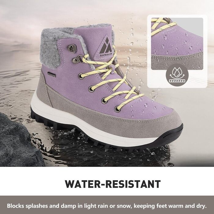 Чоботи зимові жіночі Mishansha, з підкладкою, неслизькі, розмір 36-42 (фіолетовий, 39 EU)