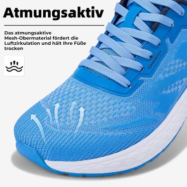 Чоловічі спортивні кросівки для широкої стопи Outdoor (сині, р. 44) — дихаючі, легкі та протиковзкі для фітнесу та прогулянок