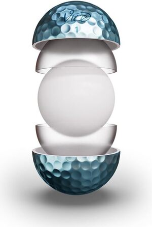 Гольф-м'яч Vice Pro Ice Blue, 3-шаровий уретановий, максимальний контроль, для досвідчених гравців