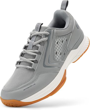 Тенісні кросівки FitVille для чоловіків, широка колодка, спортивні, дихаючі, бадмінтон, фітнес, зручні, снікерси, розмір 40-49, темно-синій, білий (сріблясто-сірий)