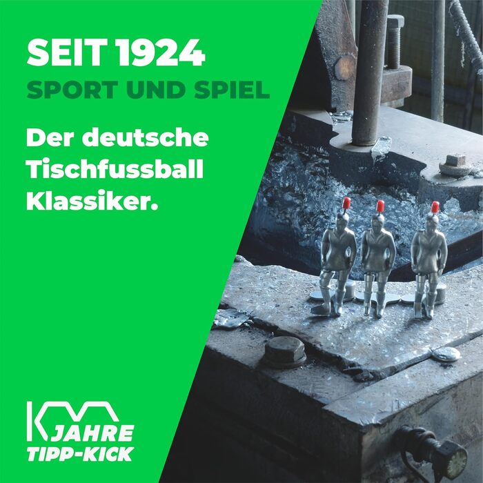 TIPP-KICK Classic 80x47 см – ігровий набір з 2 гравцями, 2 воротарями, 2 пластиковими воротами, 2 м'ячами, фетровим полем