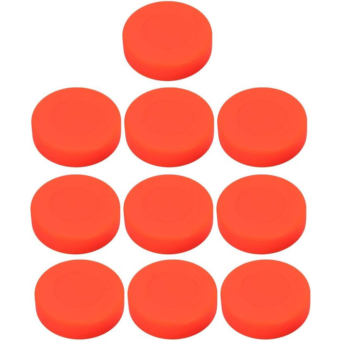 10 шайб для хокею LIOOBO для тренувань та вуличного хокею (помаранчеві)