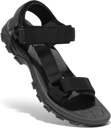 Чоловічі літні сандалії NORTIV 8 для туризму та спорту, Outdoor, пляжні сандалії, чорний колір, 45 EU