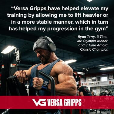 VERSA GRIPPS® PRO Оригінальні тренувальні грипси для силових вправ (США) - Чорні, Розмір M/L (18.1-20.3 см)