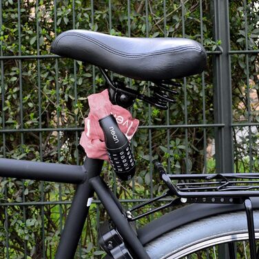 Велосипедне замкeць Nean з кодом та високим рівнем безпеки, 6 мм x 900 мм, рожевий