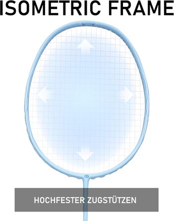 Ракетка для бадмінтону OGEENIER з графіту, легка, професійна, карбонова, з антиковзним грифом та сумкою (Блакитна)
