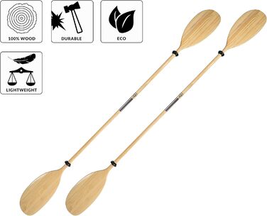 Асиметричне двочастинне весло для каяка John Paddle 235 см, екологічне виробництво, www.johnpaddle.com, 1 або 2 шт.