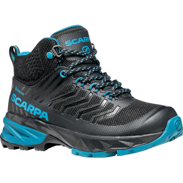 Дитячі трекінгові черевики Scarpa Kinder Rush Mid GTX Black Ottanio Gore Tex Free Dome Kid