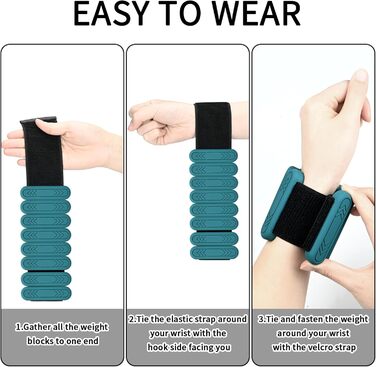 Набір напульсників з обтяженням для зап'ястя та щиколоток Smlper (2 шт., 2 кг), для фітнесу, йоги, танців, ходьби, бігу (зелений)