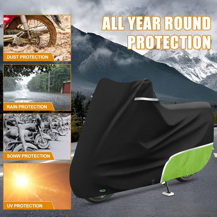 Водонепроникний чохол для мотоцикла 420D Oxford для Kawasaki Z900 Z1000 Z750 ER6N Z800 Ninja 500 (без багажника)