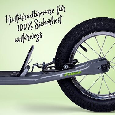 Дитячий та підлітковий самокат Apollo Retro Scooter Paradise з великими пневматичними колесами 12,5 дюймів, широкою платформою для міста