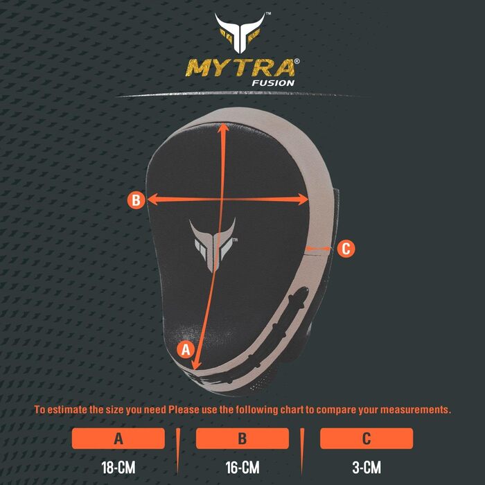 Mytra Fusion лапи для боксу вигнуті, натуральна шкіра, міні, для MMA, муай-тай, карате, кікбоксингу, тренувальні