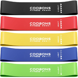 Еластичні гумки для фітнесу: набір для всього тіла, силові тренування, жінкам та чоловікам, 5 шт. (4,5–18,1 кг)