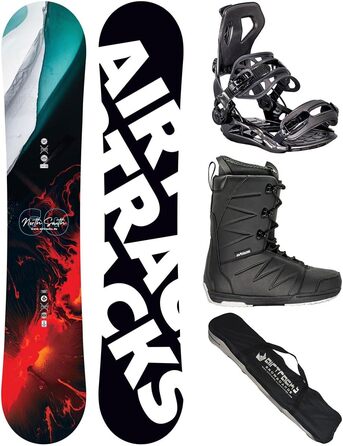 Набір для сноубордингу AIRTRACKS: сноуборд North South Four Wide Camber, кріплення Master, черевики Star Black 43, сумка SB, 150/157/159/162 см