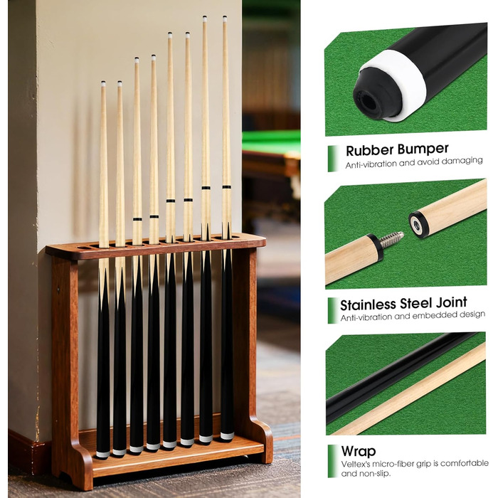 Набір для більярду: кий та аксесуари, різні розміри, для початківців, з наконечником 13 мм