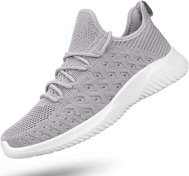 Чоловічі кросівки для бігу Feethit, сірі, дихаючі, легкі, зручні, з антиковзкою підошвою (44 EU)