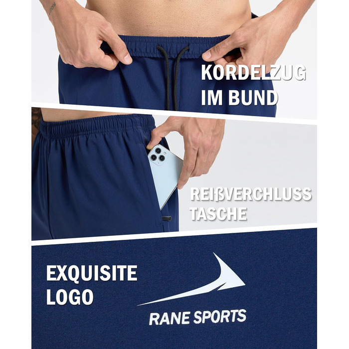 Шорти спортивні чоловічі з кишенею на блискавці – бавовна, дихаюча тканина, ідеальні для прогулянок, фітнесу та активного відпочинку (Л)