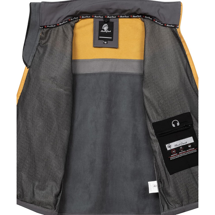 Чоловіча софтшеллова куртка Rock Creek H-292, чорна, XL