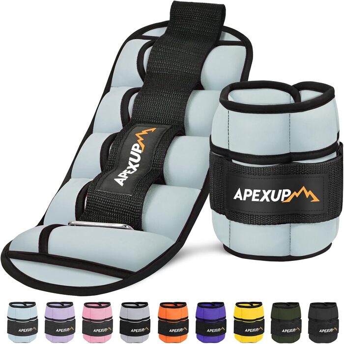 APEXUP Регульовані обважнювачі на щиколотки для жінок і чоловіків, модульні ремені для ніг для йоги, ходьби, бігу, аеробіки та фітнесу