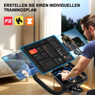 Велотренажер DMASUN: Тихий ергометр для дому з регулюванням опору, дисплеєм та підставкою для планшета. Ідеальний для кардіотренувань в приміщенні. Максимальне навантаження: 160 кг, колір - помаранчевий.