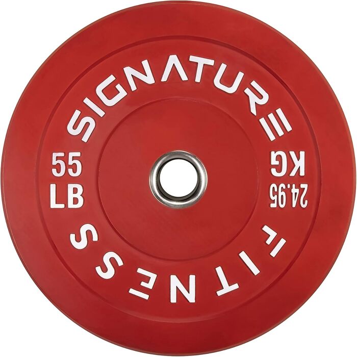 Олімпійський диск Signature Fitness 25 кг, сталева втулка, 5,1 см, кольоровий